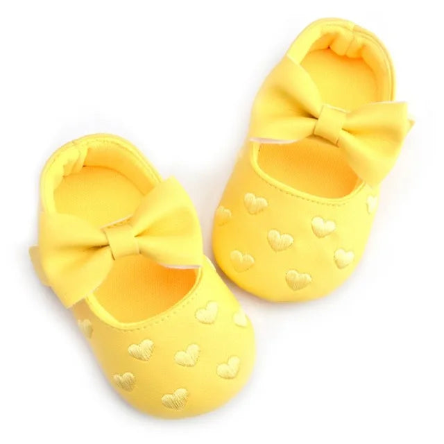 PU Leather Baby Moccasins - Bow Fringe Crib Shoes