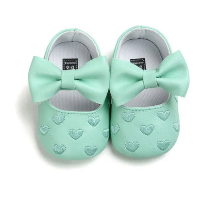 PU Leather Baby Moccasins - Bow Fringe Crib Shoes