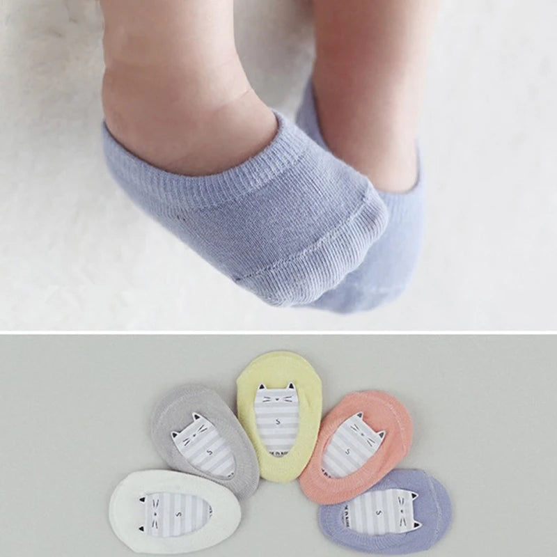 Fashion Children's Invisible Boat Socks - 5 Pairs