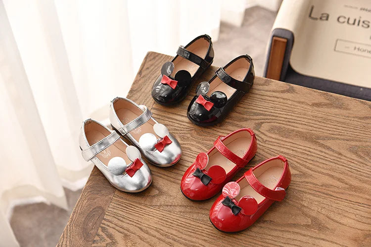 Soft PU Patent Leather Flats for Baby Girls