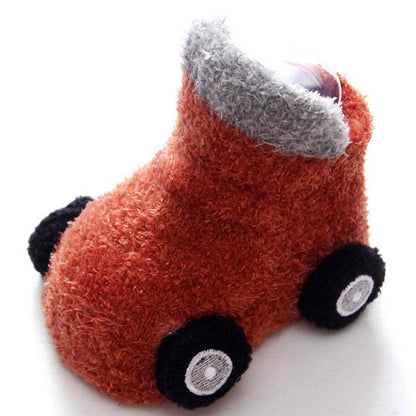 Non-slip Glue Cartoon Car Socks For Baby