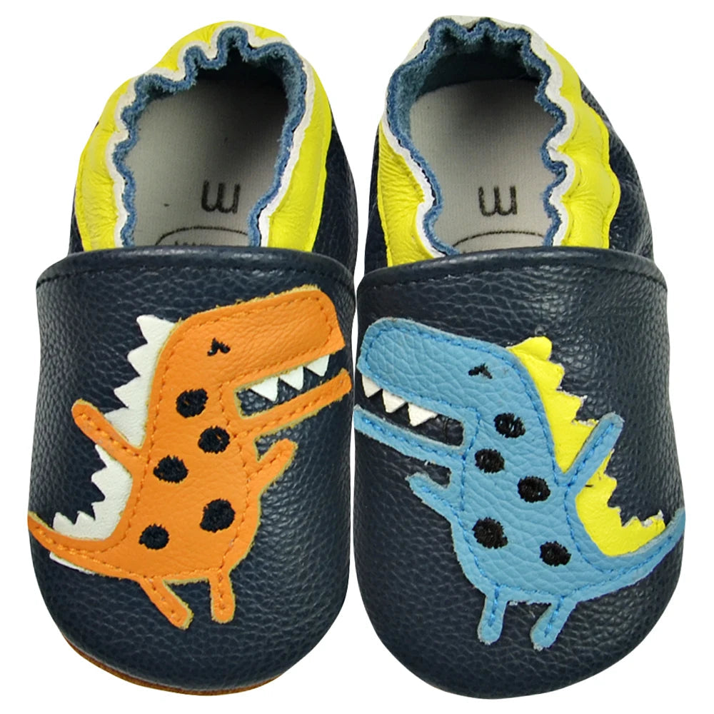 Genuine Leather Soft Sole Baby Shoes: Newborn Moccasins Slippers