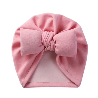 Cashmere Baby Hat: Warm Bow Topknot Bonnet