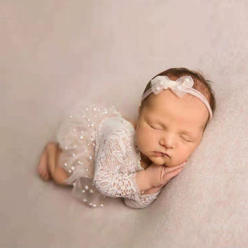 Outfits Baby Lace  Headband Short Skirt Set Infants