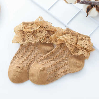 Lace Ruffle Socks For Girls