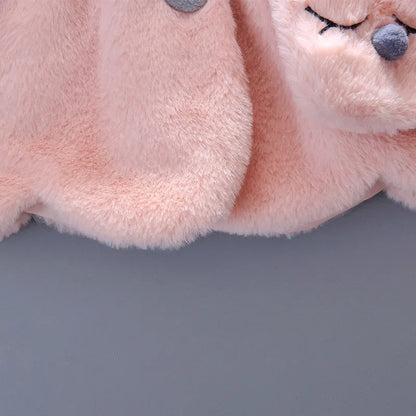 Cute Rabbit Ears Baby Jacket - Warm Hooded Outerwear