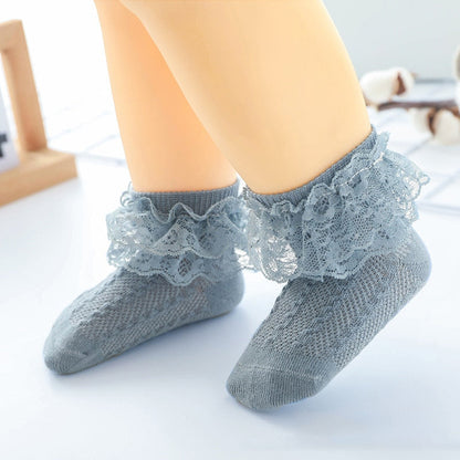 Lace Ruffle Socks For Girls