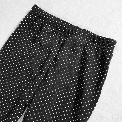 Sweet Velvet Dot Leggings - Autumn/Winter Cotton Stretch Trousers for Girls