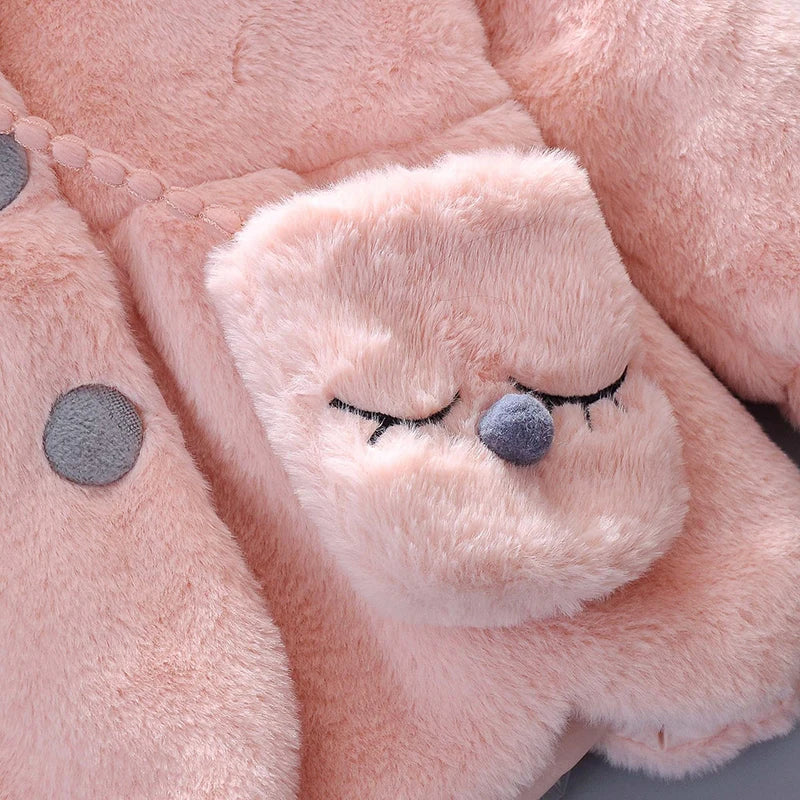 Cute Rabbit Ears Baby Jacket - Warm Hooded Outerwear