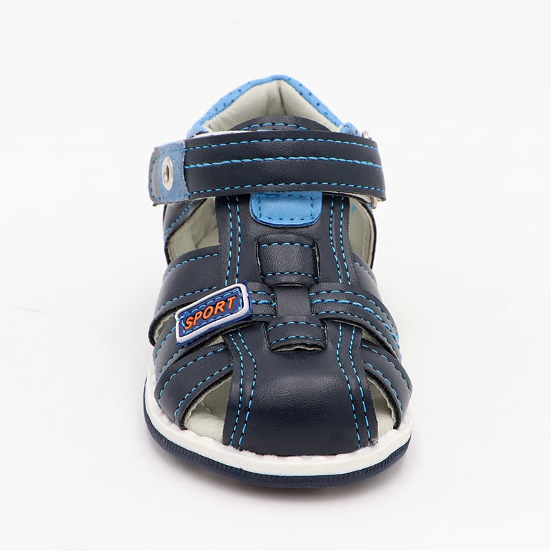 Boys' Eagle Orthopedic Sandals: PU Leather, Closed Toe