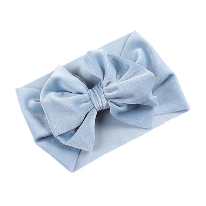Solid Velvet Baby Bow Headband - Winter Hair Accessory