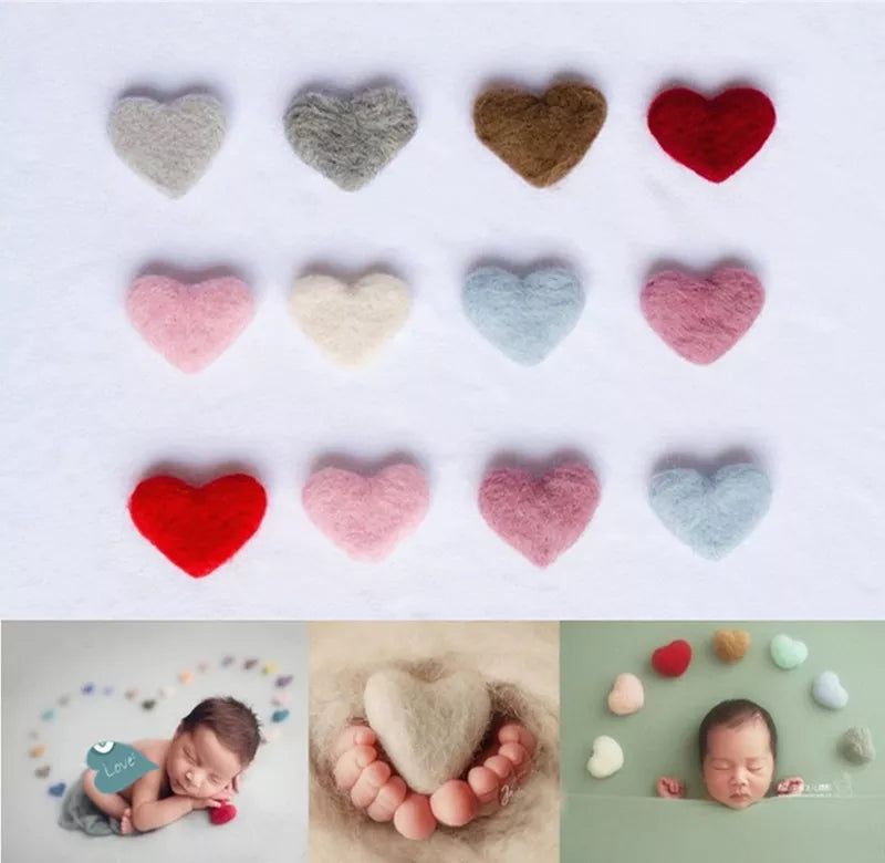 Newborn Photography Props: Love Heart Accessories (5pcs/Pack)