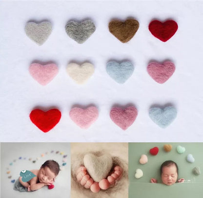 Newborn Photography Props: Love Heart Accessories (5pcs/Pack)