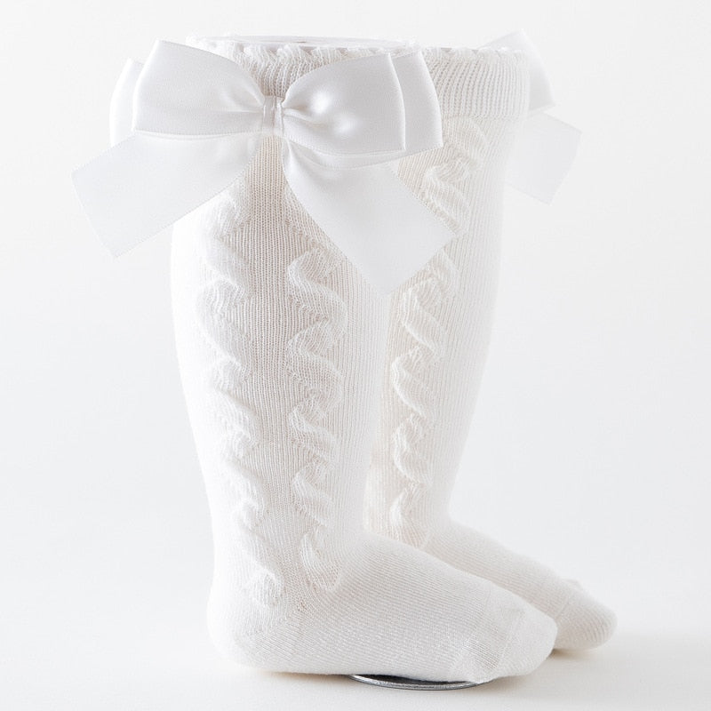 Socks of Cotton  With Big Bow Soft For Girls