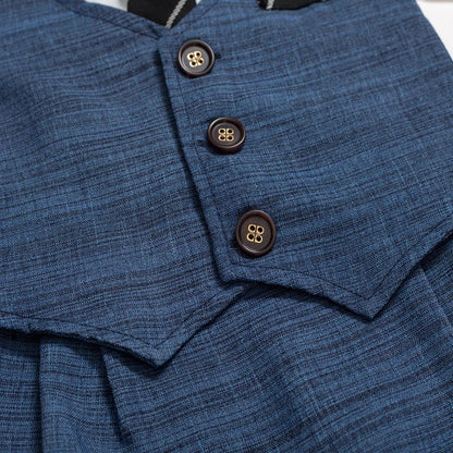 Baby Boy Cotton Romper with Gentleman Tie