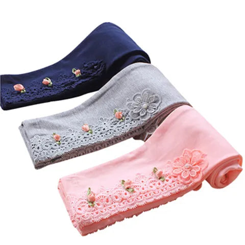 Girls' Spring Leggings - Cartoon Print Skinny Pants
