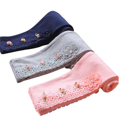 Girls' Spring Leggings - Cartoon Print Skinny Pants