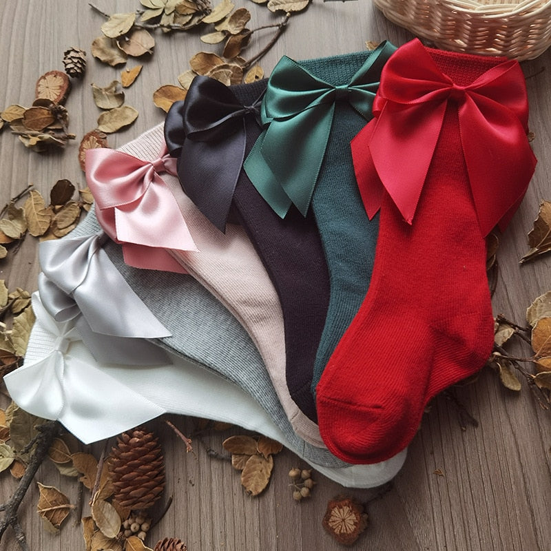 Knee High Long With Big Bow Sock