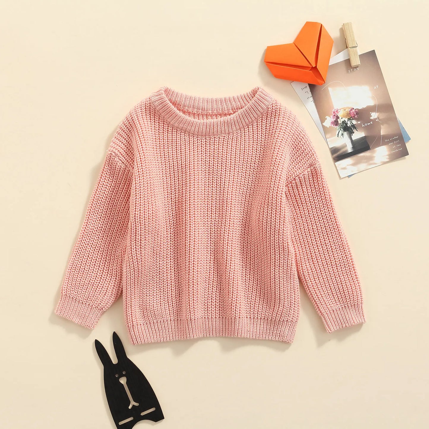 Autumn Long-Sleeved Knitted Sweater for Babies