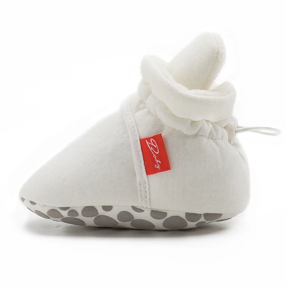 Baby Girls and Boys Cotton Sole Sock Shoes