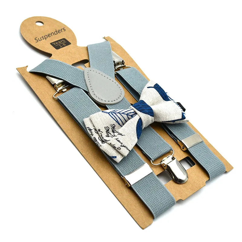 Bow Tie & Suspenders Set for Kids: Festive Elegance