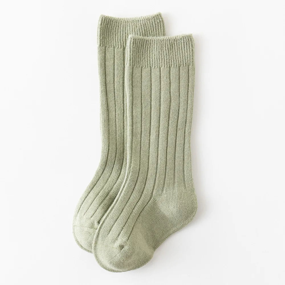 Baby Knee-High Socks: Plain Long Sock (Newborn-4 Years)
