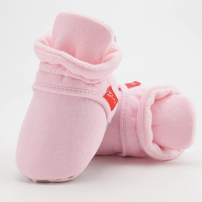 Baby Girls and Boys Cotton Sole Sock Shoes