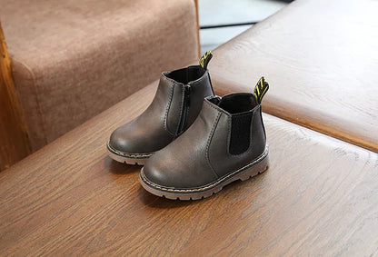 Kids Fashion Boots - Zippered Snow Boots