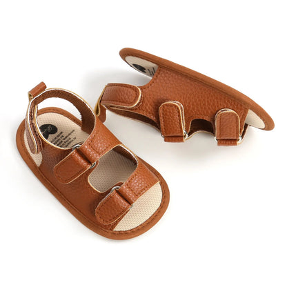 New Baby Sandals: PU Soft Sole Anti-Slip Infant First Walker Crib Shoes