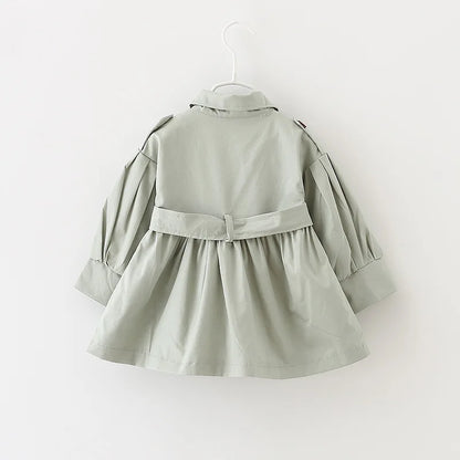 Cotton Trench Coat: Stylish Baby Girl Outerwear