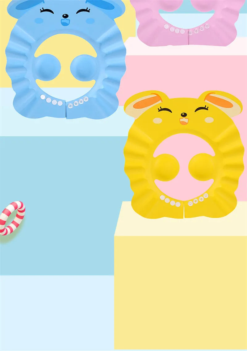 Baby Shower Cap for Kids with Ear Protection