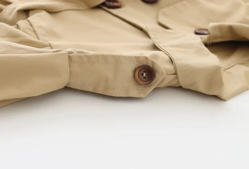 Cotton Trench Coat: Stylish Baby Girl Outerwear