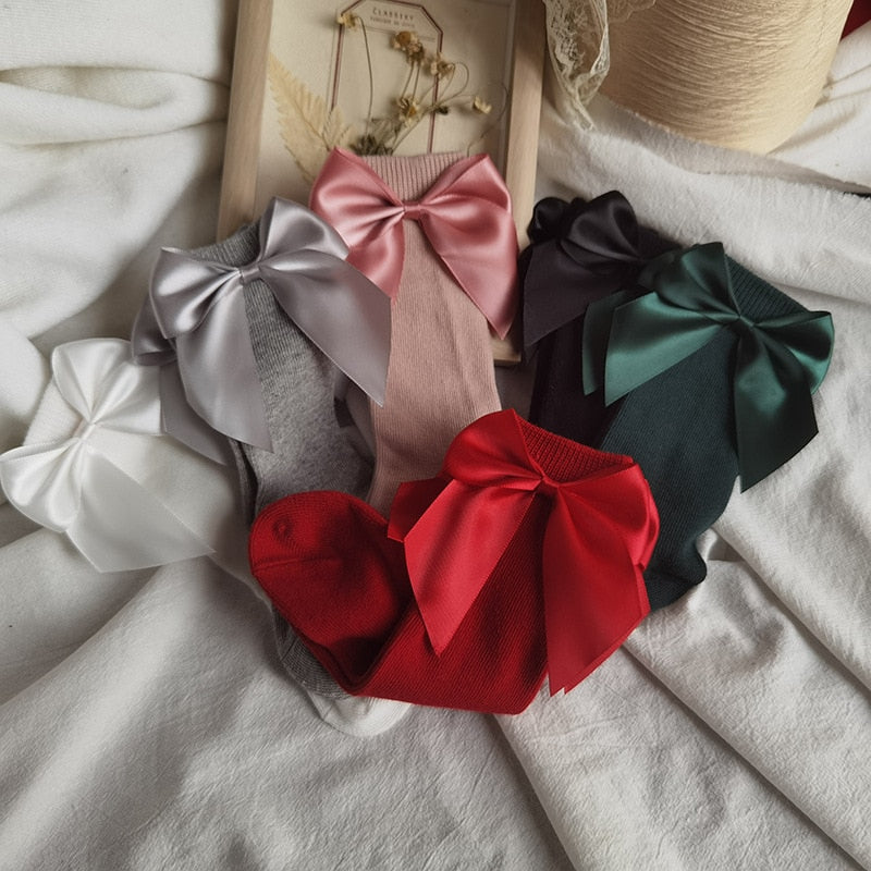 Knee High Long With Big Bow Sock