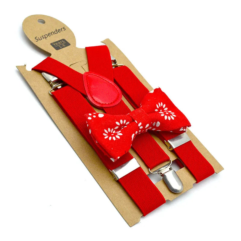 Bow Tie & Suspenders Set for Kids: Festive Elegance