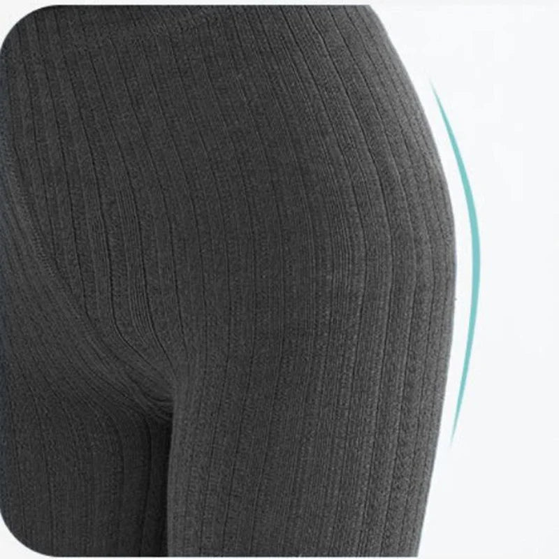 Solid Cotton Knitted Girls' Tights - Cozy Leggings for Kids
