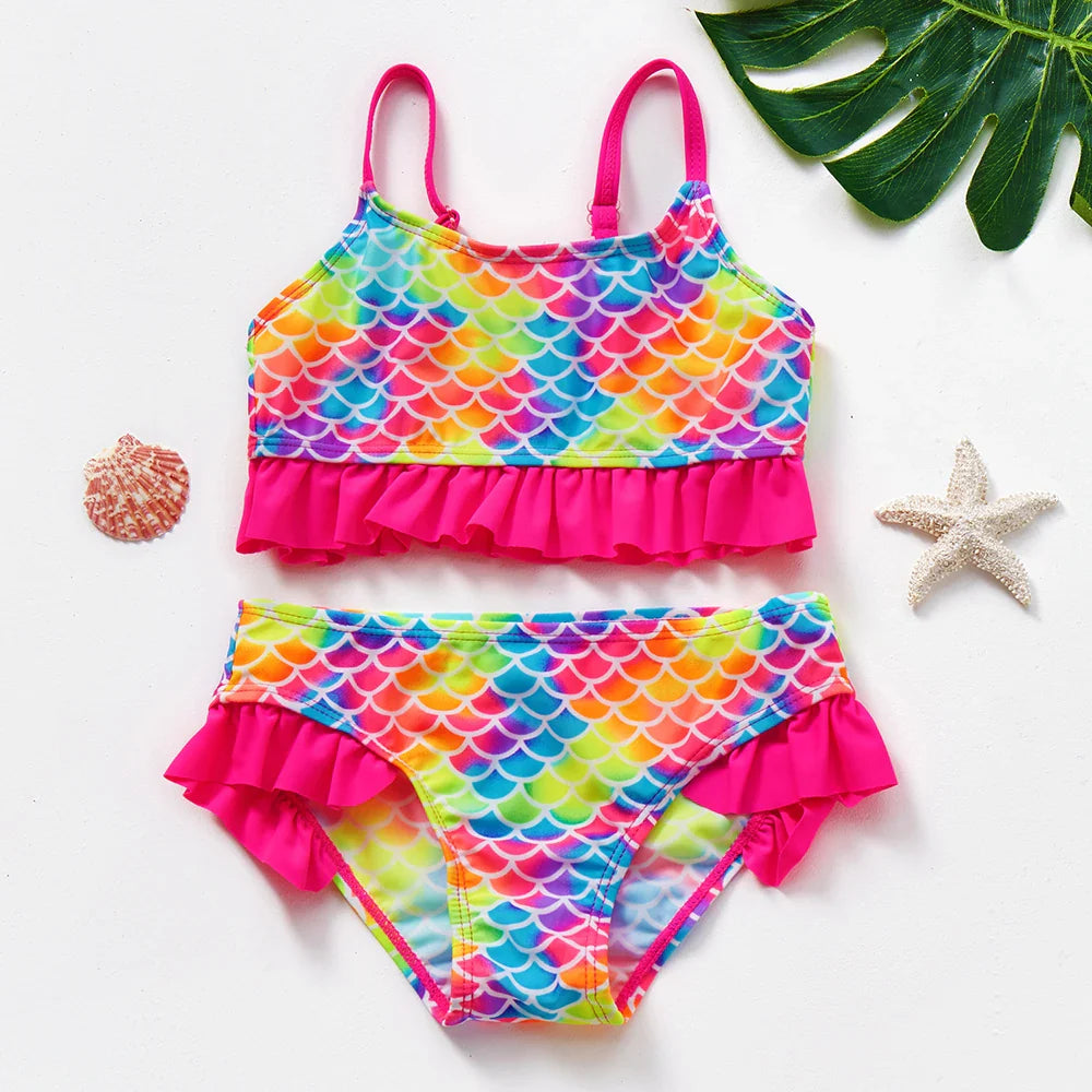 High-Quality Ruffle Toddler Girls' Bikini Set