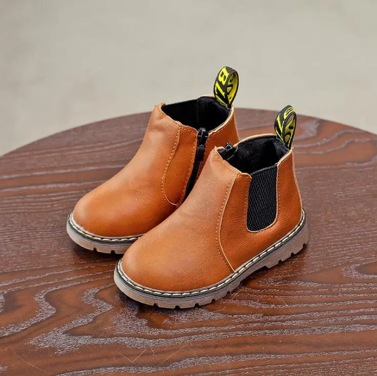 Kids Fashion Boots - Zippered Snow Boots
