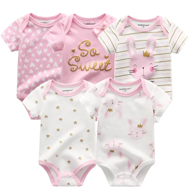 Bodysuits - Adorable Short Sleeve Overalls for Baby Girls