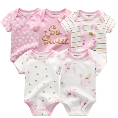 Bodysuits - Adorable Short Sleeve Overalls for Baby Girls