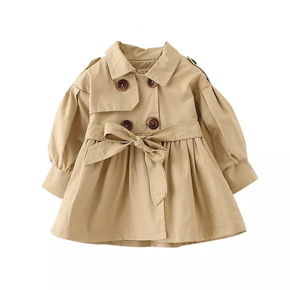 Cotton Trench Coat: Stylish Baby Girl Outerwear
