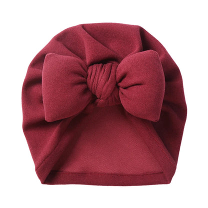 Cashmere Baby Hat: Warm Bow Topknot Bonnet