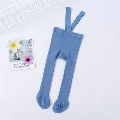 Plain Tights With Shoulder Straps for Newborn-3 years old