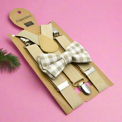 Bow Tie & Suspenders Set for Kids: Festive Elegance