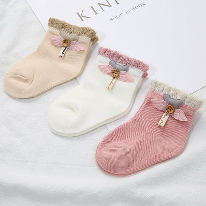1 Set Of 3 Pairs Of Soft Newborn Socks For Babies