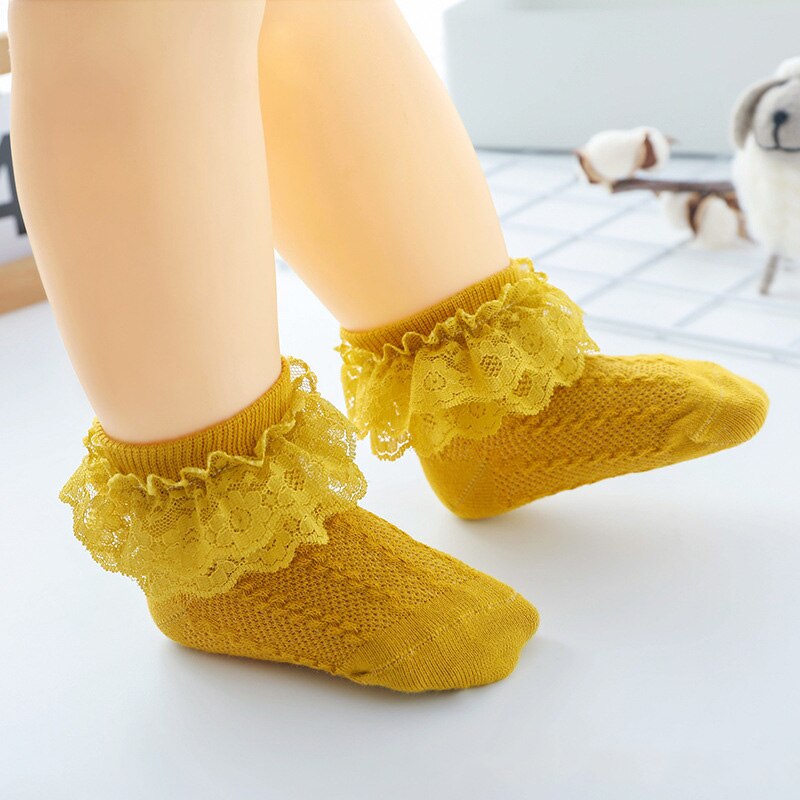 Lace Ruffle Socks For Girls