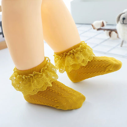 Lace Ruffle Socks For Girls
