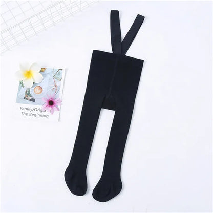 Plain Tights With Shoulder Straps for Newborn-3 years old