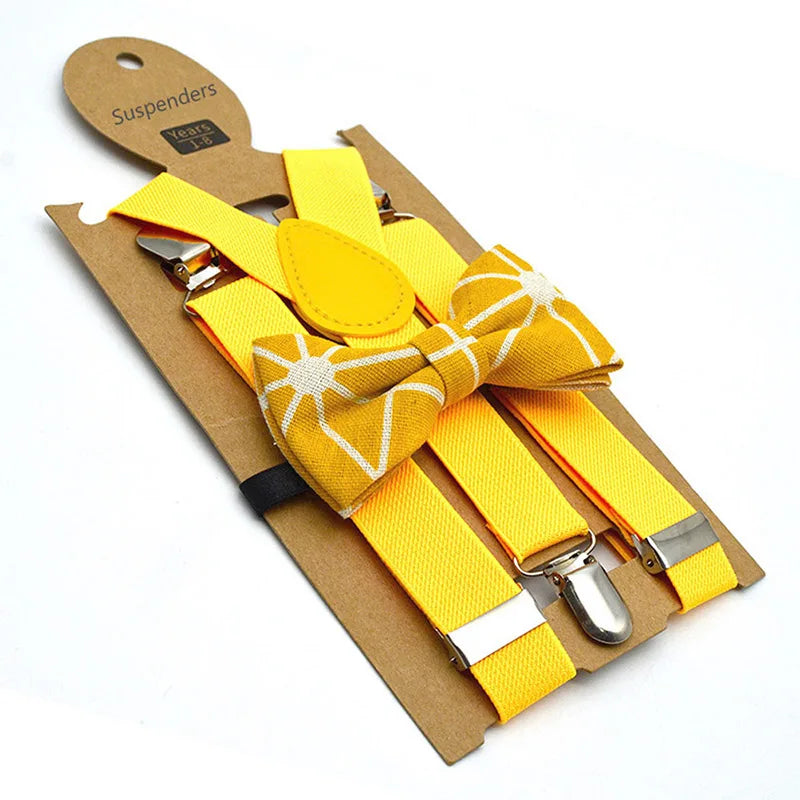 Bow Tie & Suspenders Set for Kids: Festive Elegance