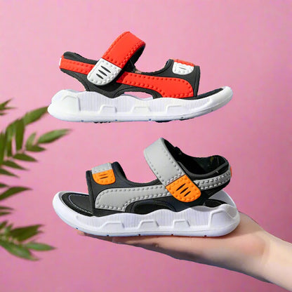 Summer Leather Sandals: Kids' Flat Non-slip Casual Toddler Sandals