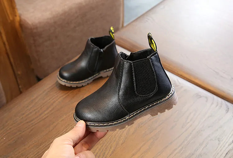 Kids Fashion Boots - Zippered Snow Boots